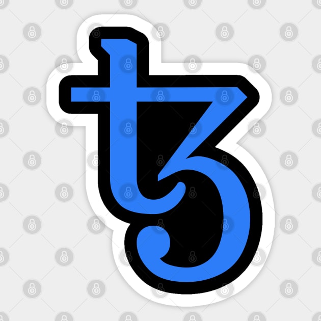 Tezos Blue Blue Sticker by BitcoinSweatshirts